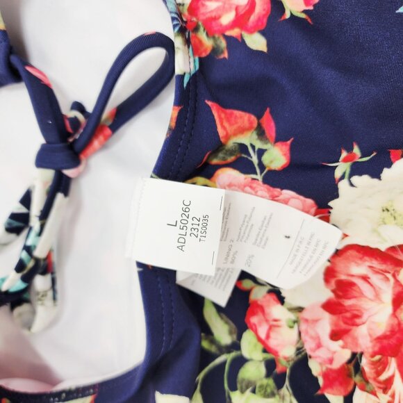 Cupshe Womens Floral Print One-Piece Swimsuit With Strappy Back Design  SIZE M - Picture 3 of 12